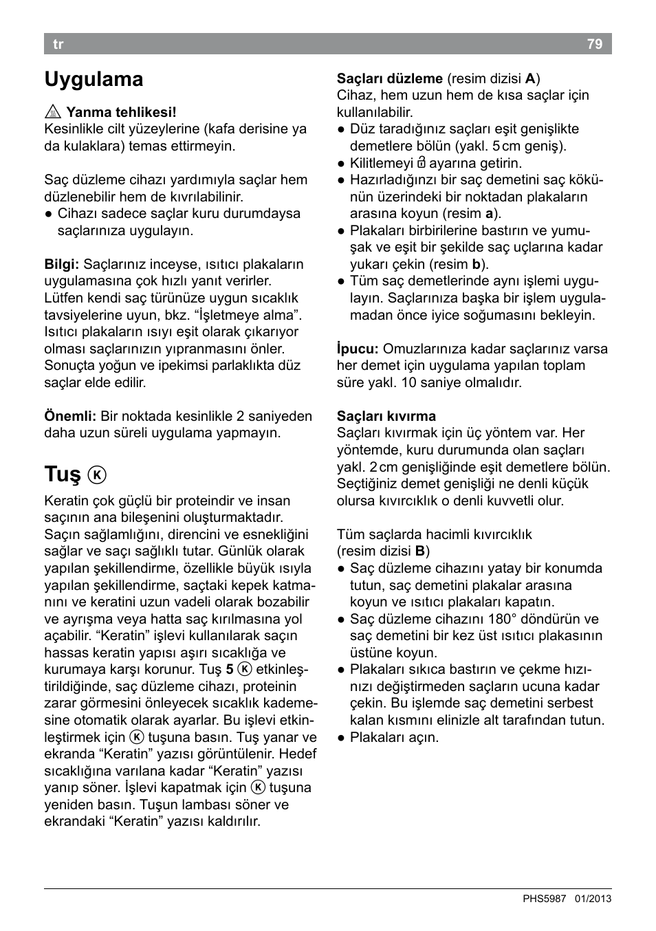 Uygulama | Bosch PHS5987S Keratin Advance Haarglätter SYOSS Glanzversiegelungs-Fluid User Manual | Page 83 / 132