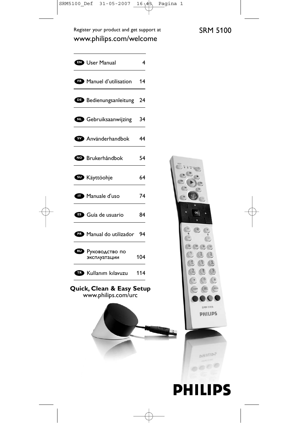 Philips SRM5100 User Manual | 144 pages