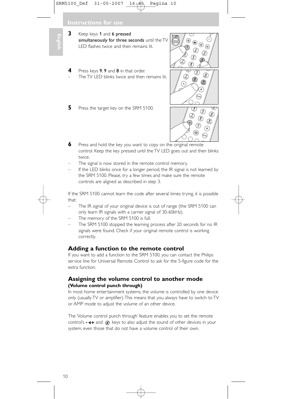 Philips SRM5100 User Manual | Page 10 / 144