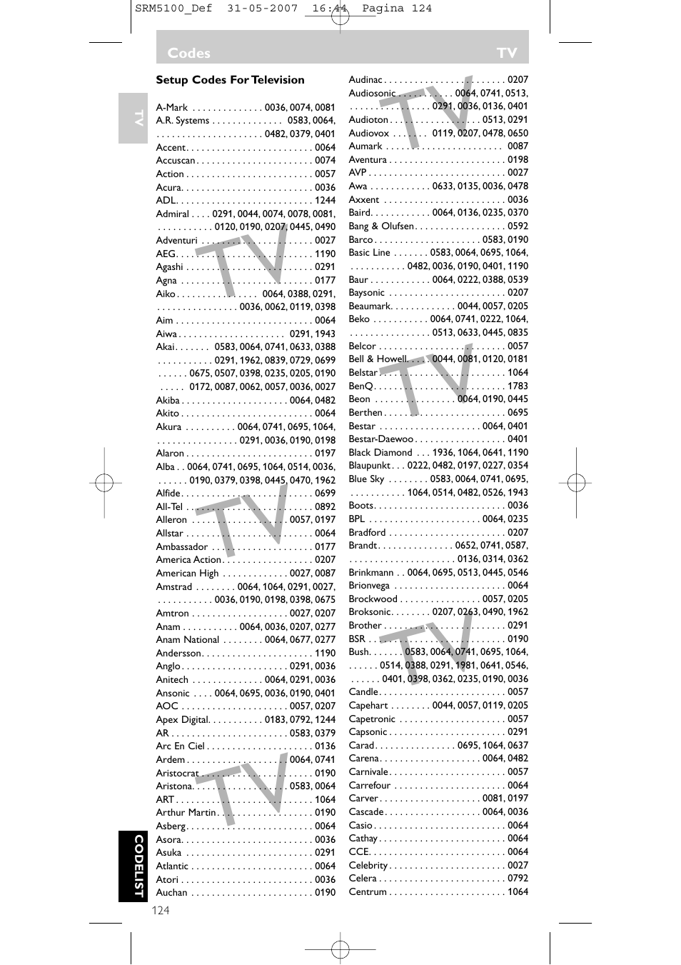 Philips SRM5100 User Manual | Page 124 / 144