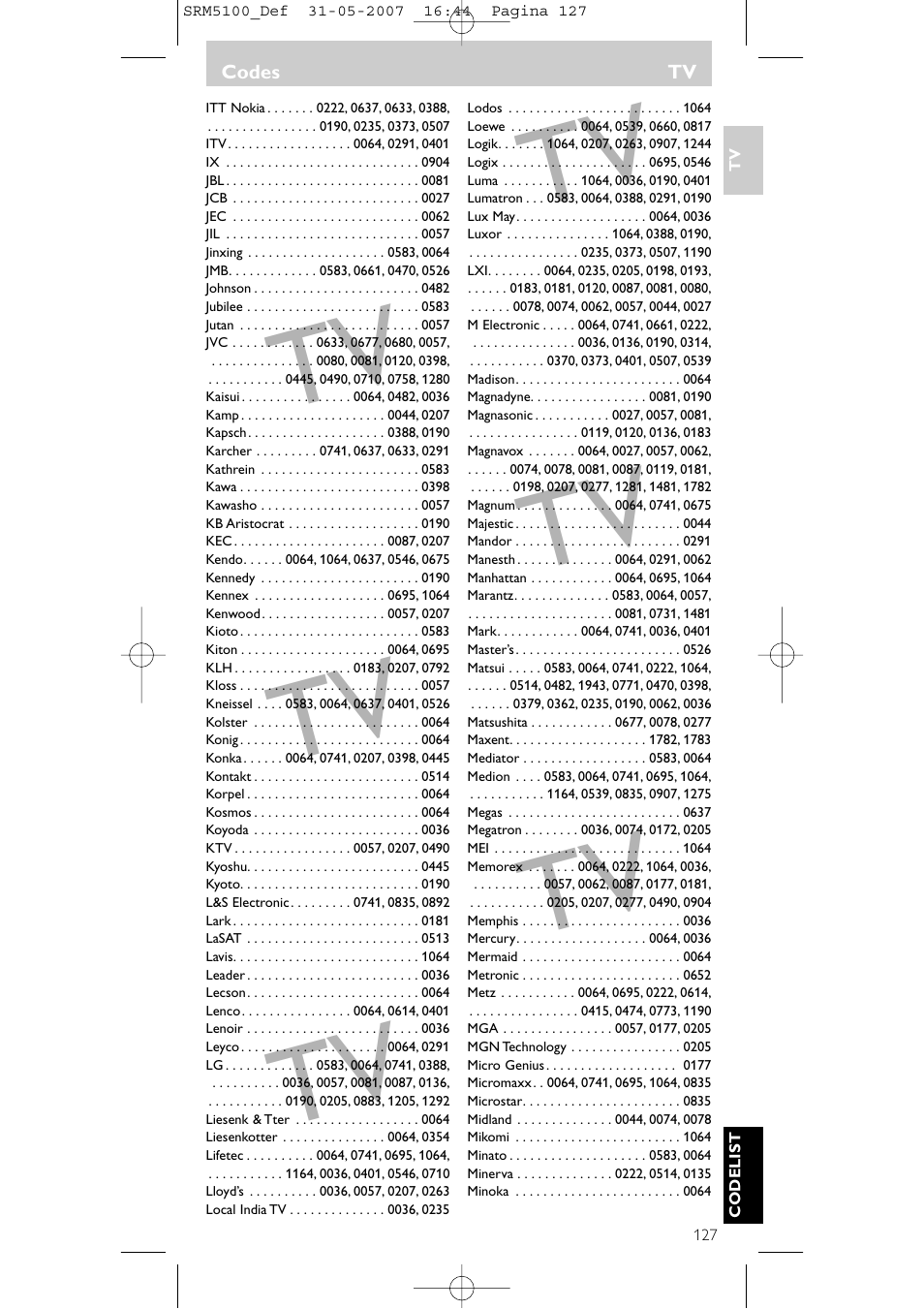 Philips SRM5100 User Manual | Page 127 / 144