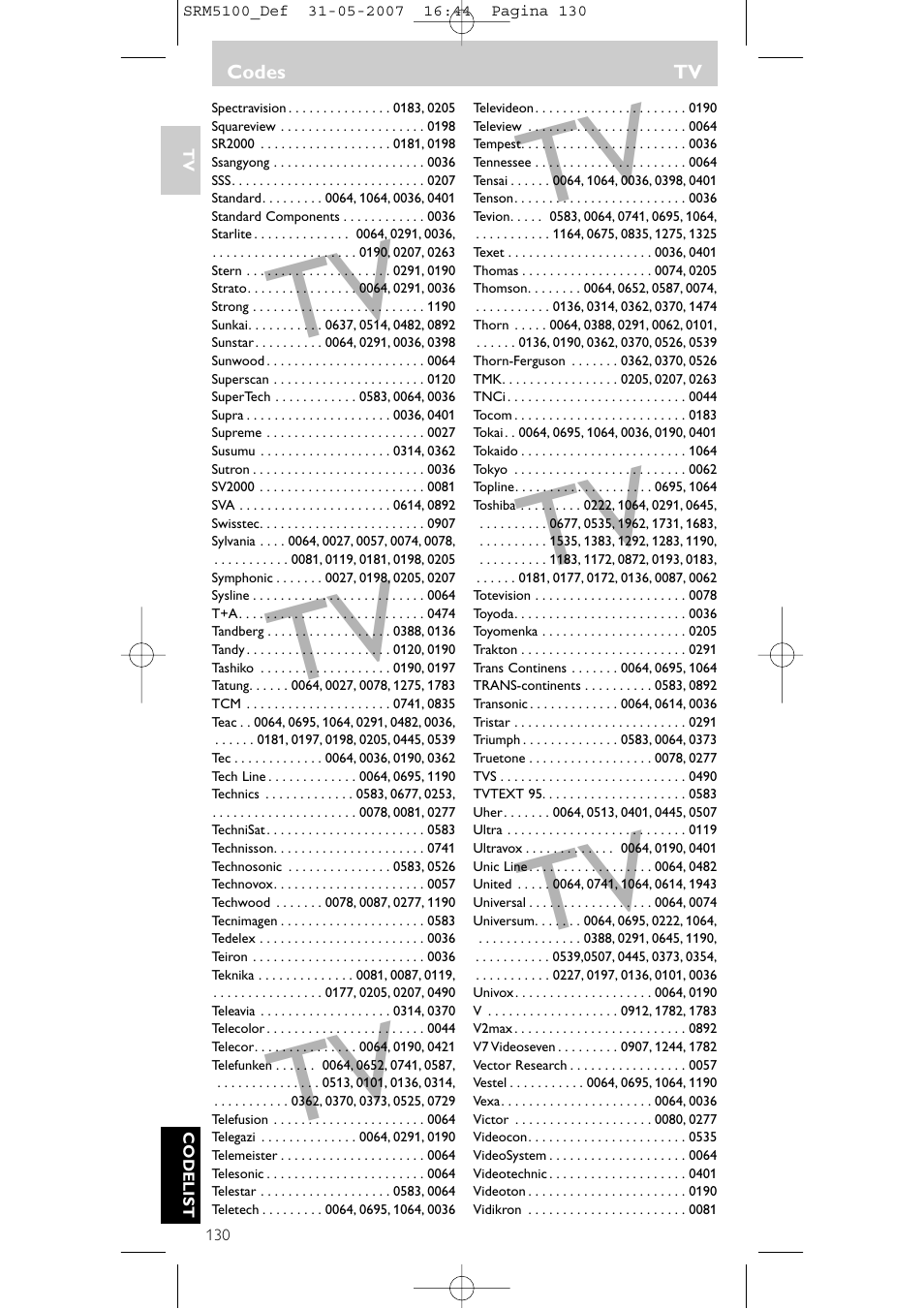 Philips SRM5100 User Manual | Page 130 / 144