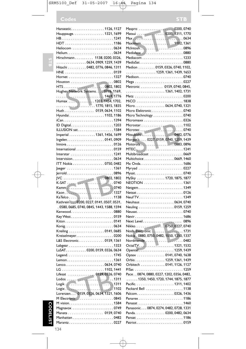 Philips SRM5100 User Manual | Page 134 / 144