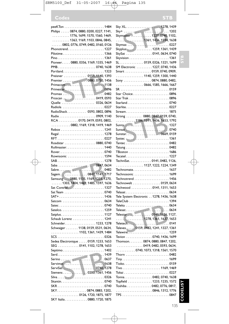 Philips SRM5100 User Manual | Page 135 / 144