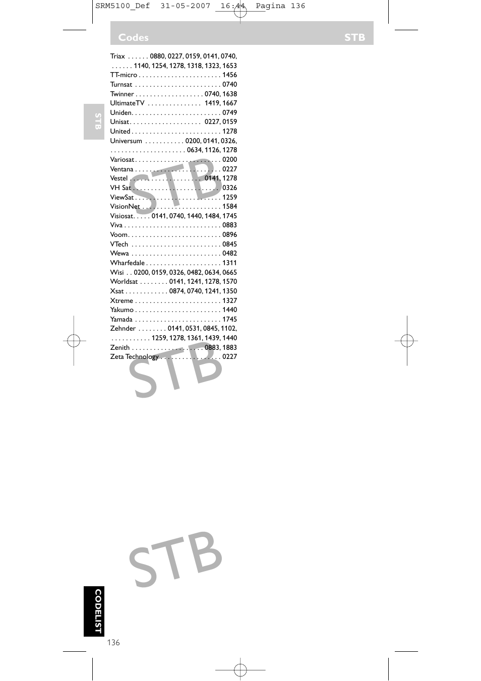 Philips SRM5100 User Manual | Page 136 / 144