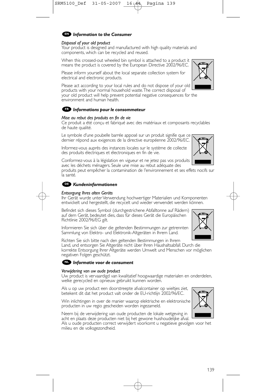 Philips SRM5100 User Manual | Page 139 / 144