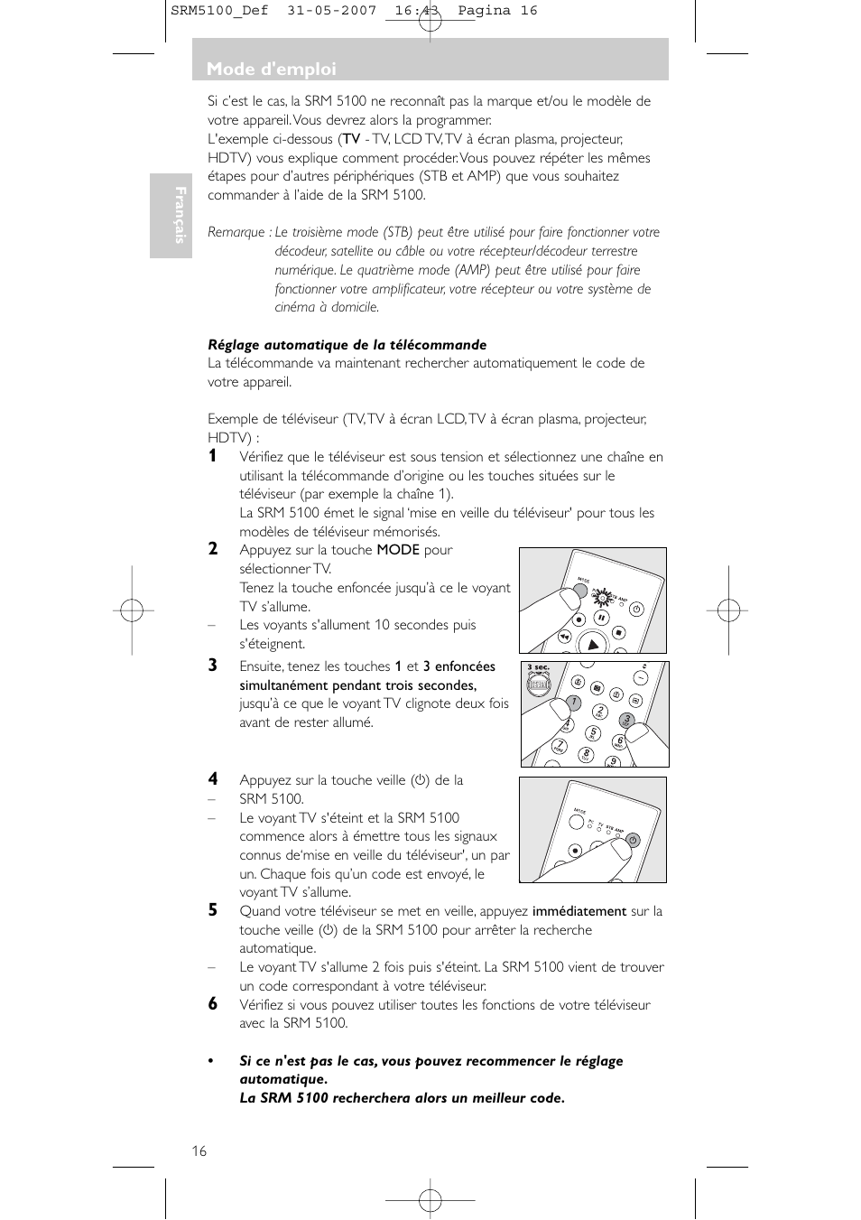 Philips SRM5100 User Manual | Page 16 / 144