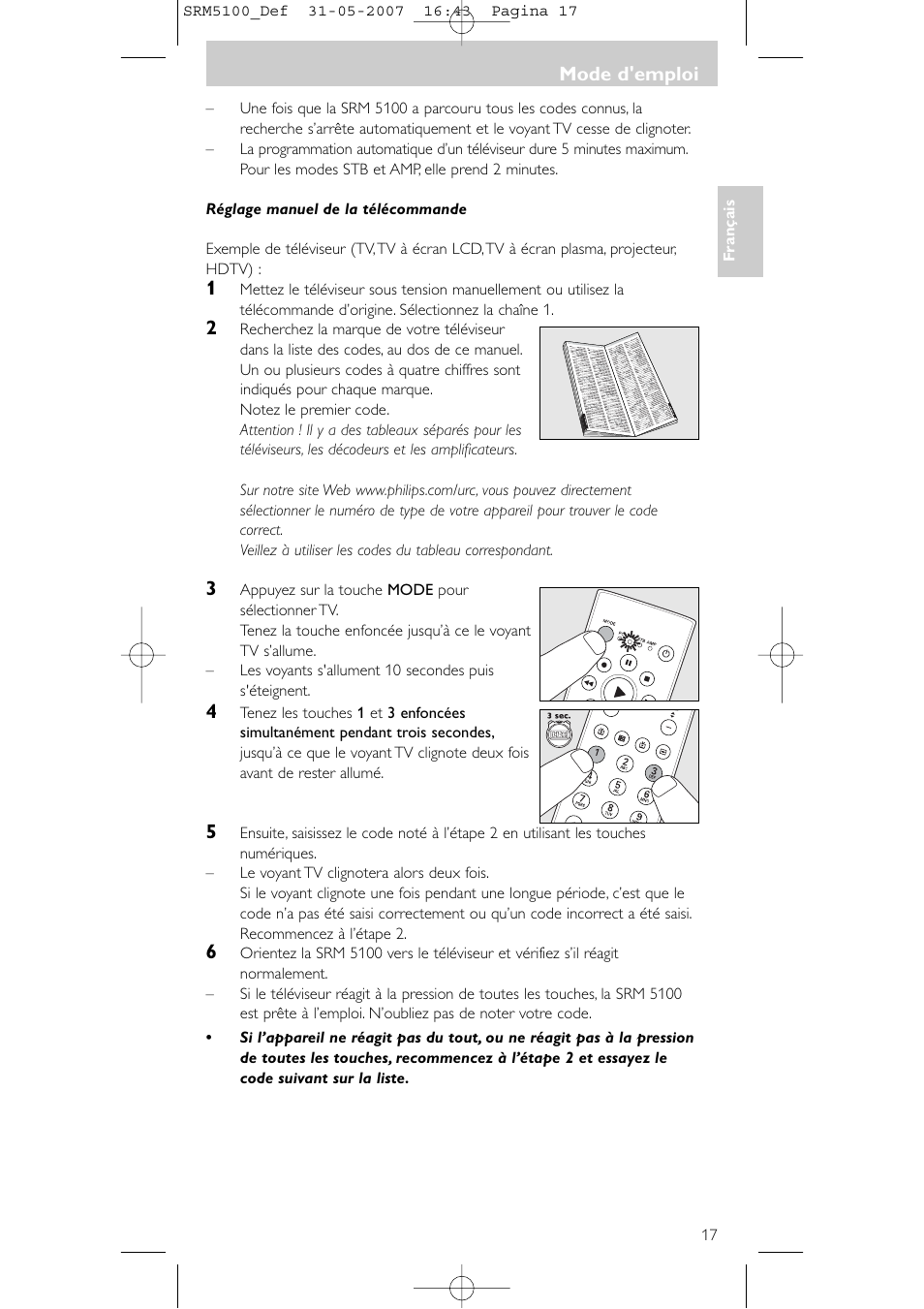 Philips SRM5100 User Manual | Page 17 / 144