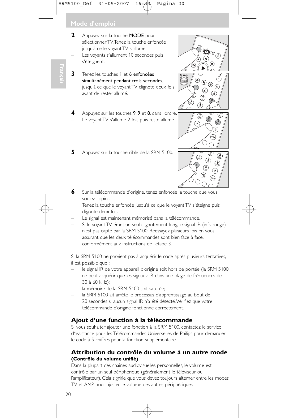 Philips SRM5100 User Manual | Page 20 / 144