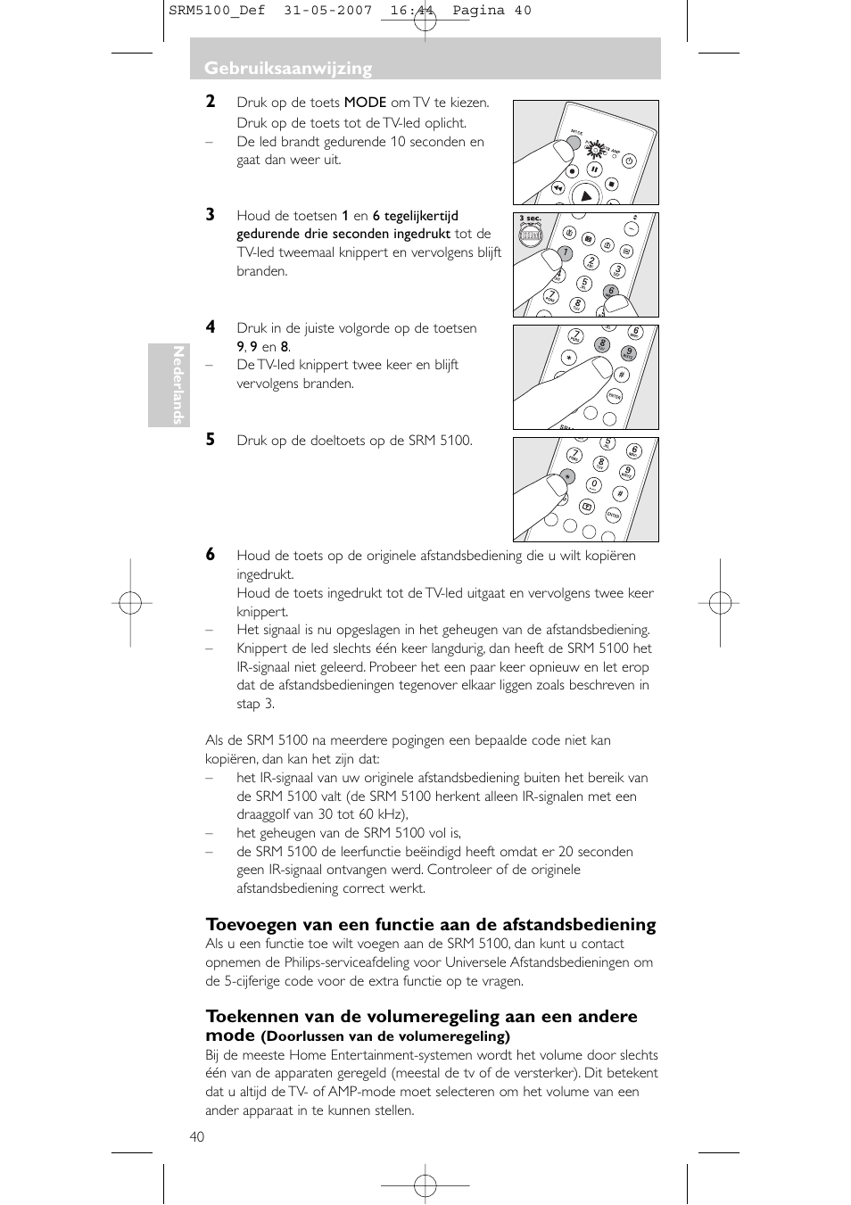 Philips SRM5100 User Manual | Page 40 / 144