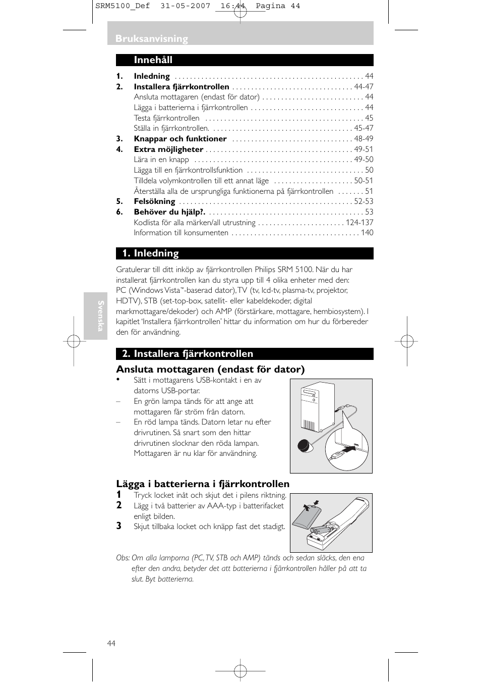 Philips SRM5100 User Manual | Page 44 / 144