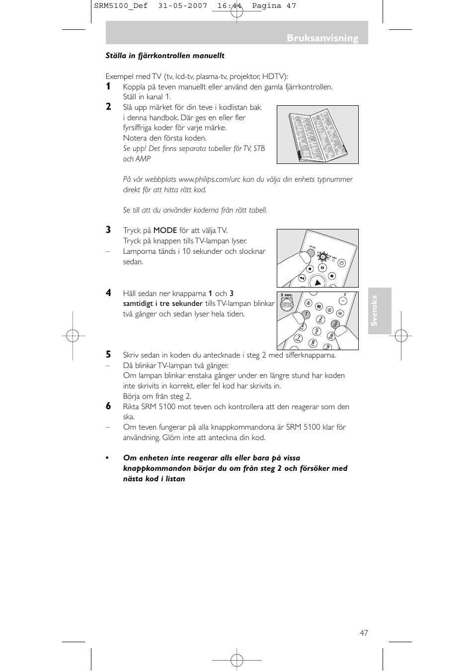 Philips SRM5100 User Manual | Page 47 / 144