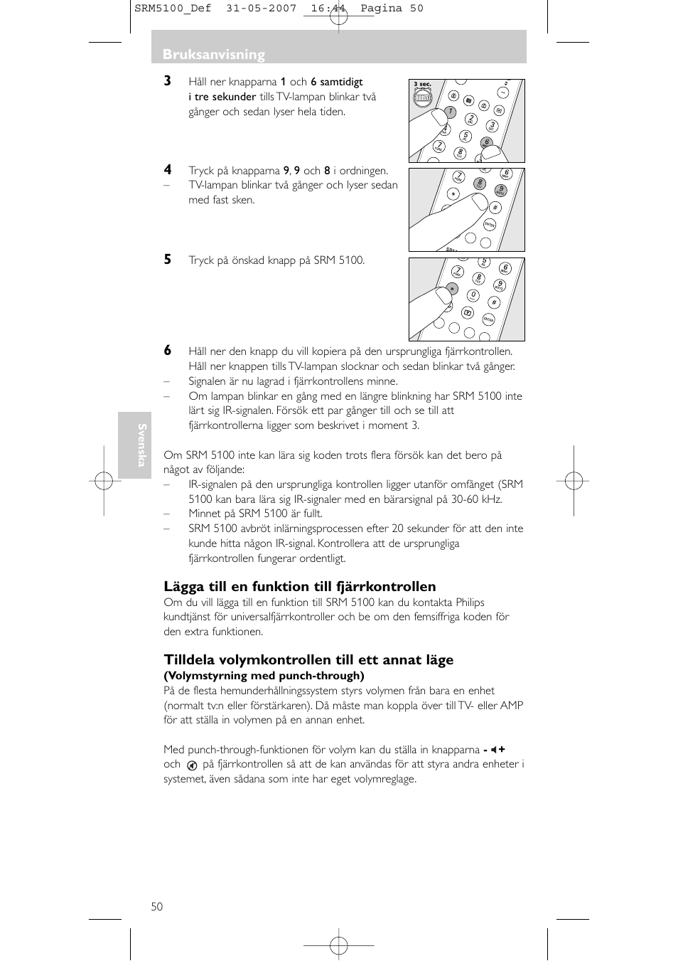 Philips SRM5100 User Manual | Page 50 / 144