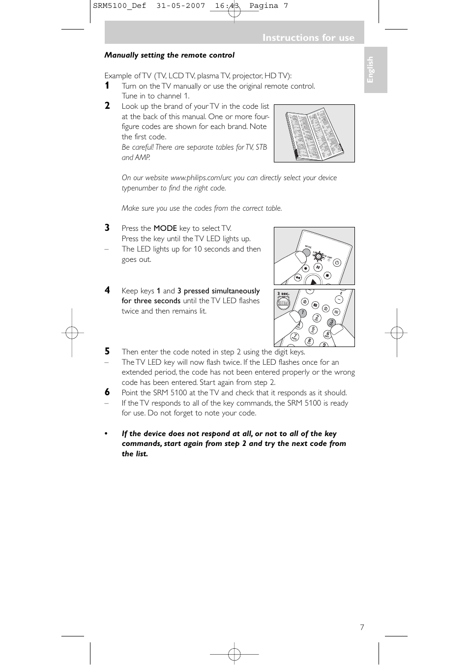 Philips SRM5100 User Manual | Page 7 / 144