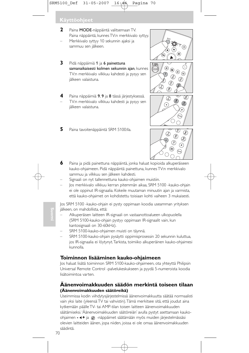 Philips SRM5100 User Manual | Page 70 / 144