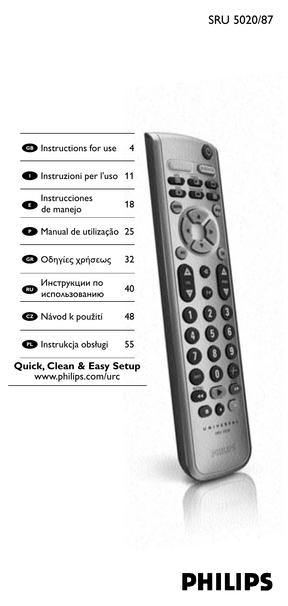 Philips SRU 5020/87 User Manual | 83 pages