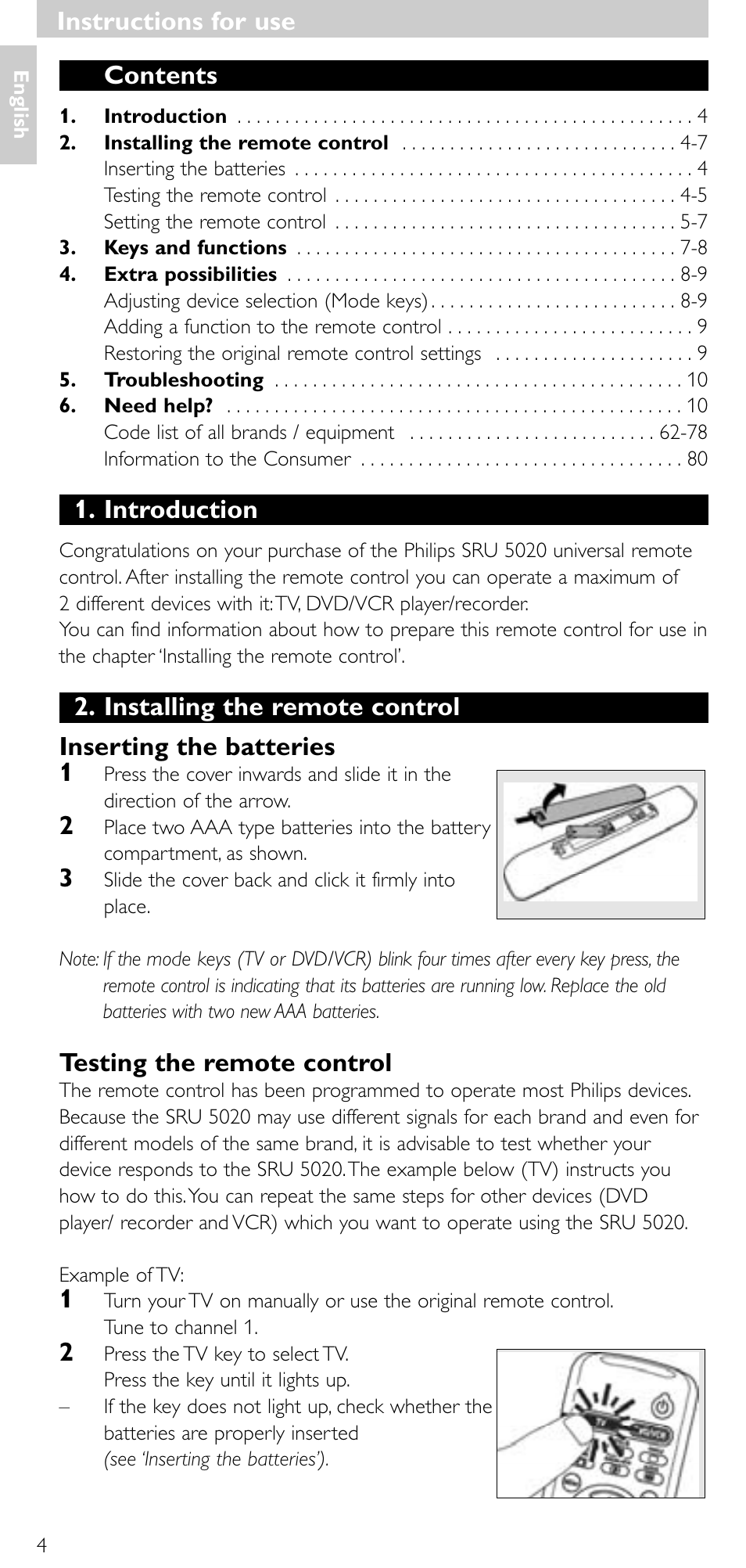 Philips SRU 5020/87 User Manual | Page 3 / 83