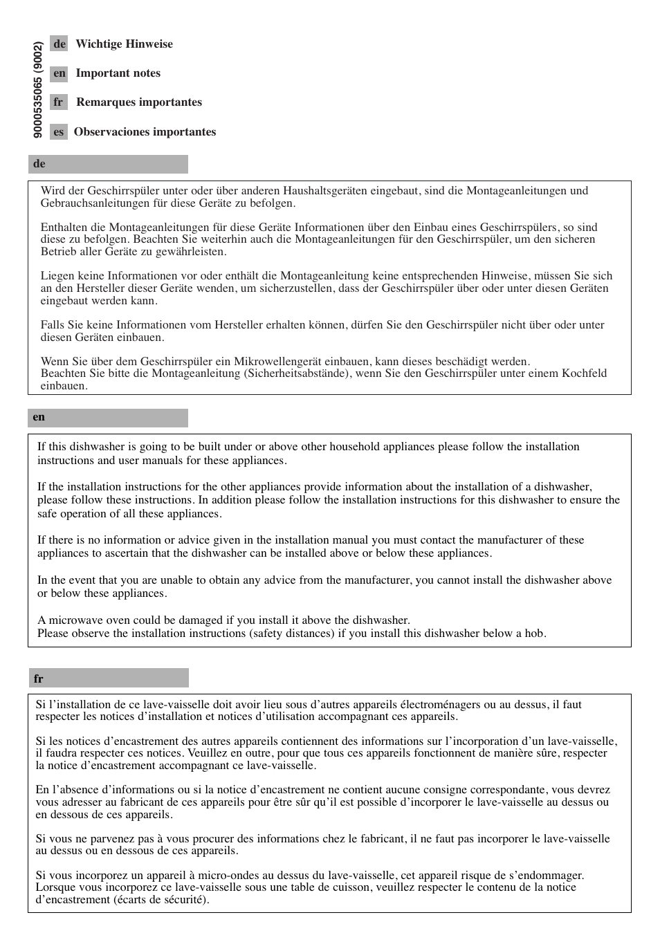 Bosch SCE64M55EU ActiveWater Smart Modular-Geschirrspüler Einbaugerät Höhe 60cm - Edelstahl User Manual | 2 pages