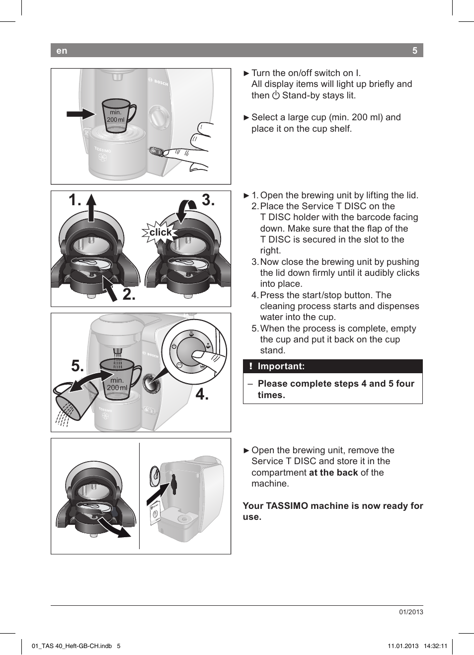 Bosch Multigetränkesystem TAS4011 Silk Silver anthrazit User Manual | Page 5 / 58