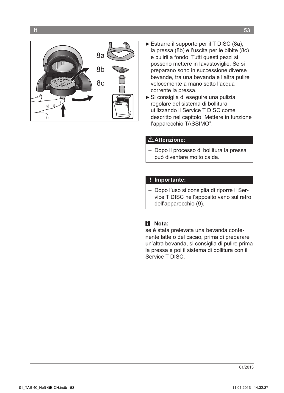 8a 8b 8c | Bosch Multigetränkesystem TAS4011 Silk Silver anthrazit User Manual | Page 53 / 58