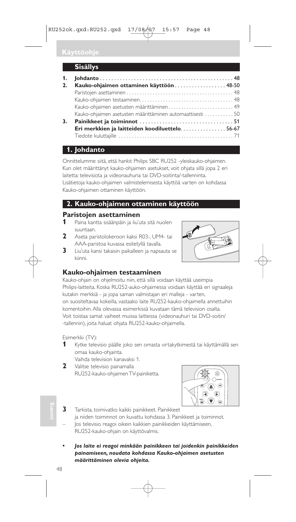 Philips SBCRU252 User Manual | Page 48 / 72
