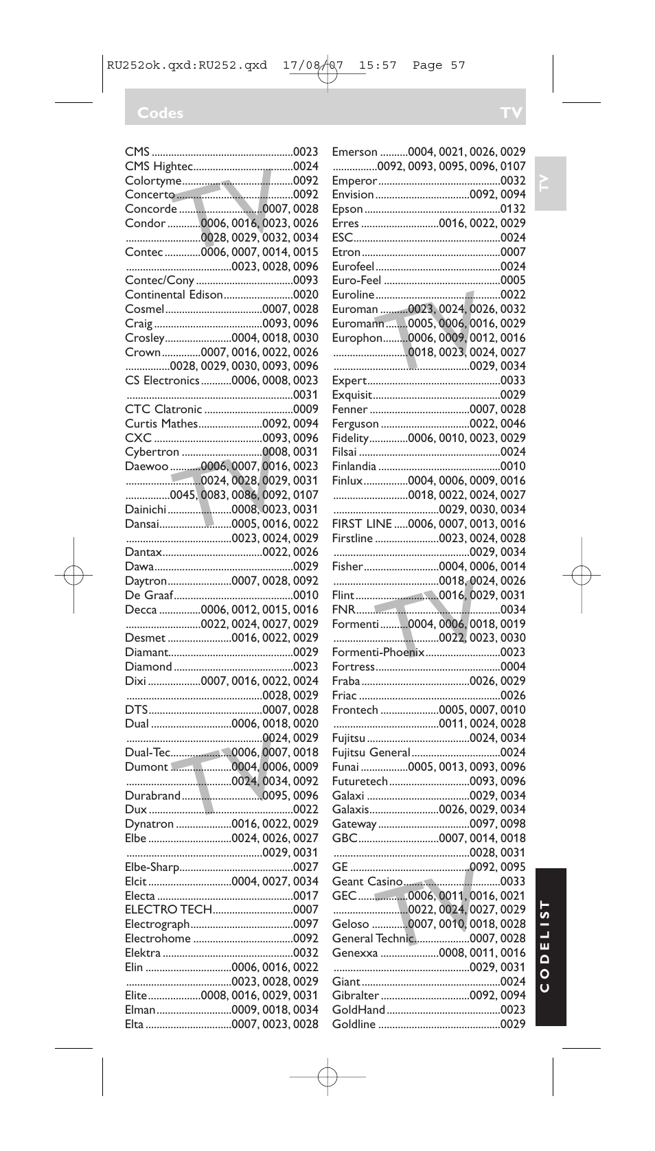 Philips SBCRU252 User Manual | Page 57 / 72