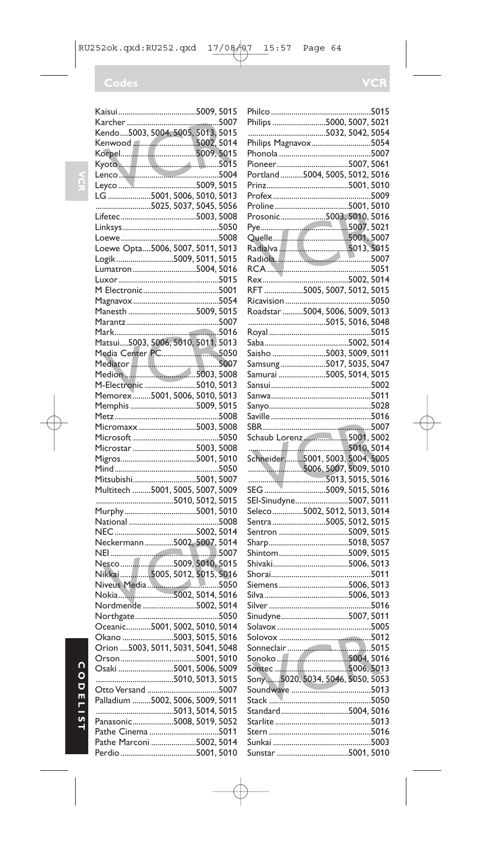 Philips SBCRU252 User Manual | Page 64 / 72