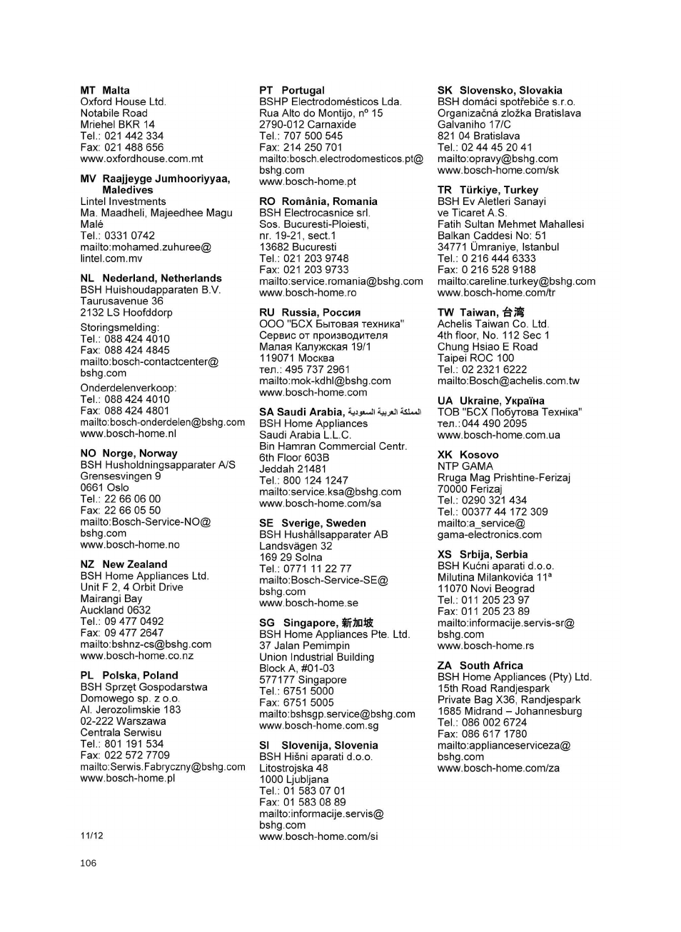 Bosch Bodenstaubsauger Beutel BSGL32400 kirschrot-metallic Bosch GL-30 2400W User Manual | Page 111 / 123