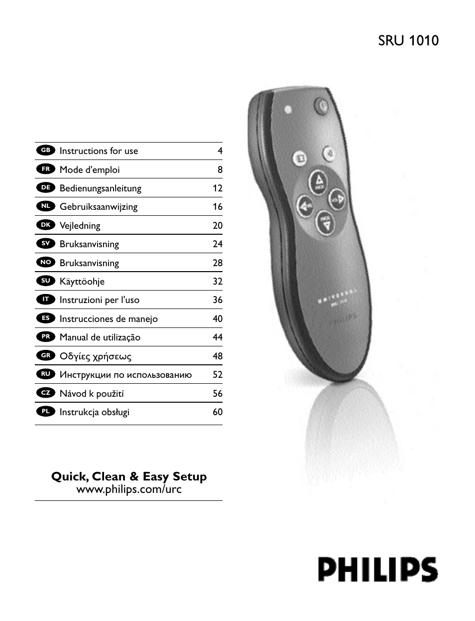 Philips SRU1010 User Manual | 73 pages