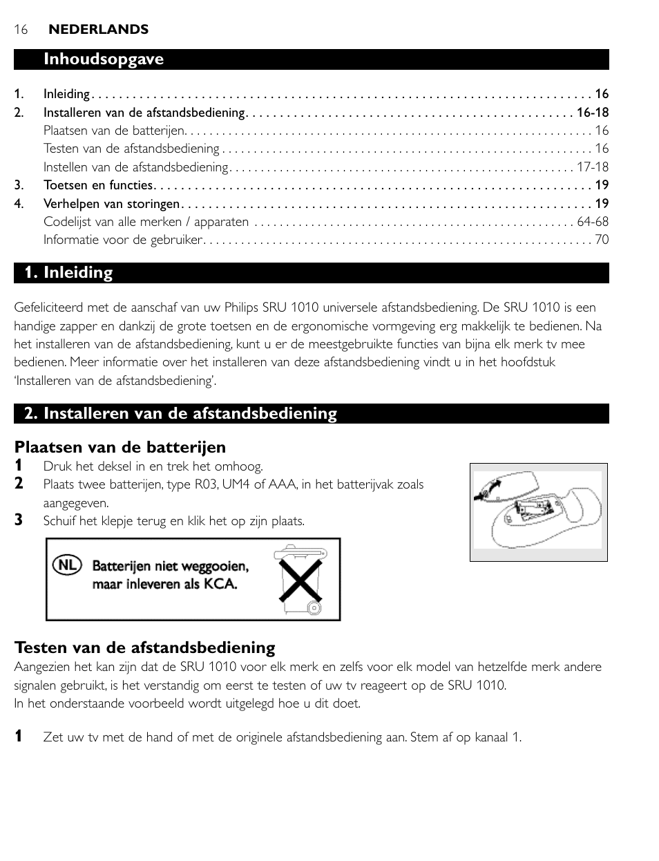 Philips SRU1010 User Manual | Page 15 / 73