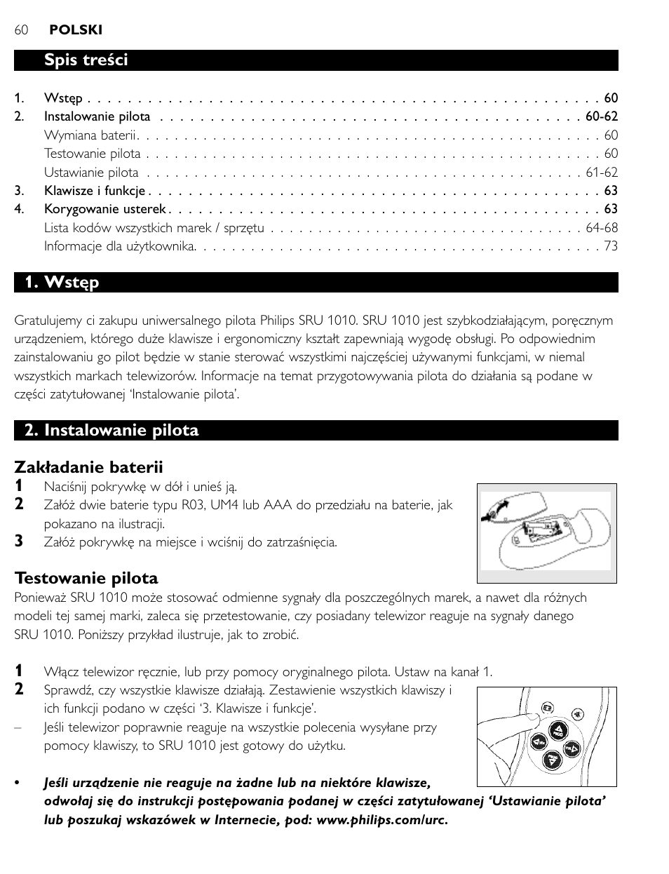 Philips SRU1010 User Manual | Page 59 / 73