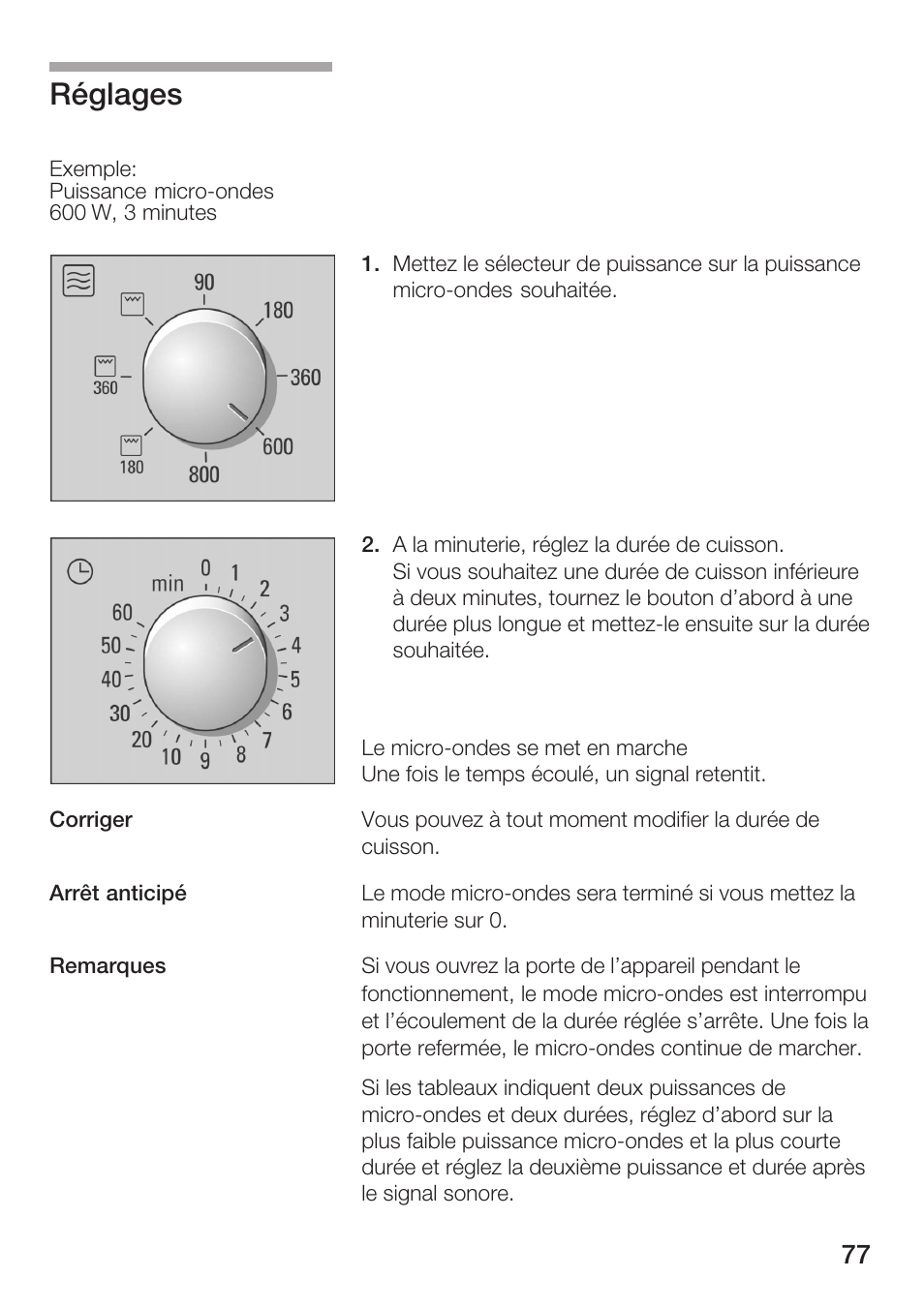 Réglages | Bosch HMT72G420 - weiß Mikrowellengerät mit Grill User Manual | Page 77 / 160