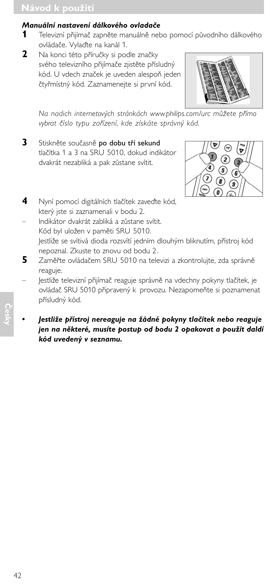 Návod k použití | Philips SRU5010 User Manual | Page 41 / 63