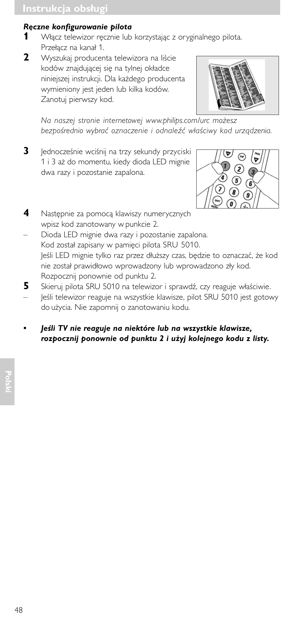Instrukcja obsługi | Philips SRU5010 User Manual | Page 47 / 63