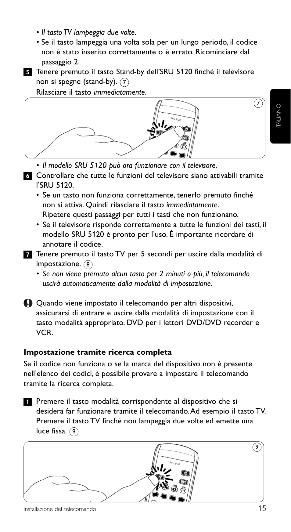 Philips SRU5120 User Manual | Page 15 / 104