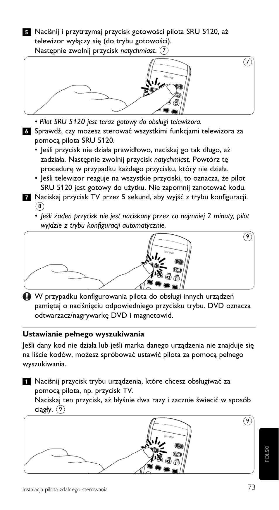 Philips SRU5120 User Manual | Page 73 / 104