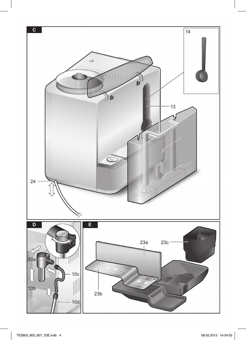 Bosch TES80751DE VeroSelection 700 Kaffeevollautomat Edelstahl User Manual | Page 4 / 116