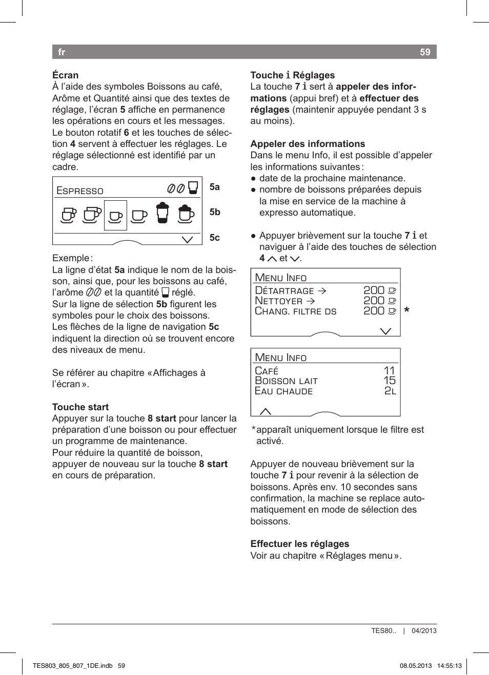 Bosch TES80751DE VeroSelection 700 Kaffeevollautomat Edelstahl User Manual | Page 63 / 116