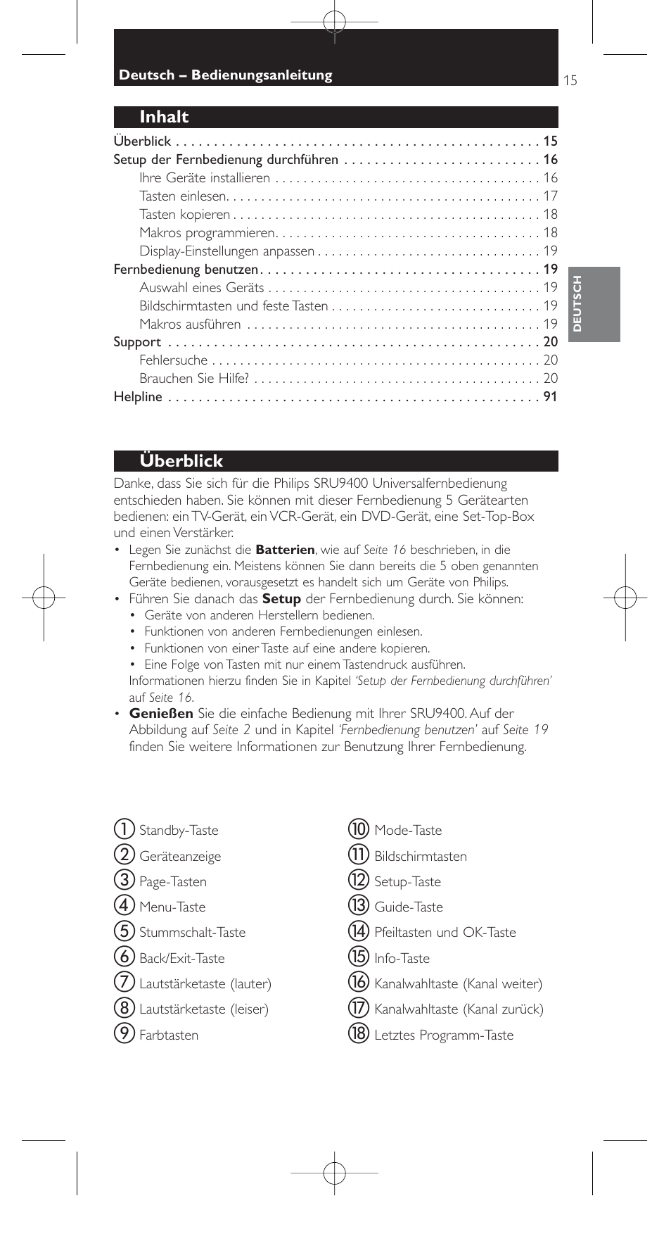 Philips SRU9400 User Manual | Page 15 / 96