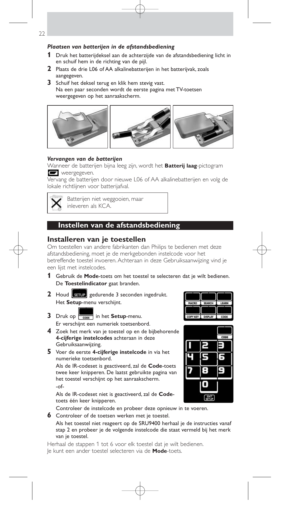 Philips SRU9400 User Manual | Page 22 / 96