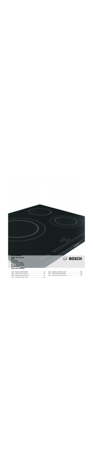 Bosch PKF375N14E Edelstahl Comfort-Profil Elektro-Kochstelle User Manual | 56 pages