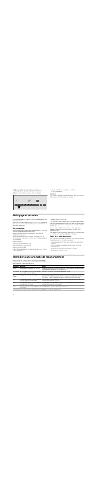 Régler la valeur désirée dans la zone de réglage, Effleurer le symbole r pendant 4 secondes, Désactiver | Nettoyage et entretien, Vitrocéramique, Du nettoyant pour lave-vaisselle, Des produits récurants, Des éponges à dos récurant, Cadre de la table de cuisson, N'utilisez pas de produits agressifs ou récurant | Bosch PKF375N14E Edelstahl Comfort-Profil Elektro-Kochstelle User Manual | Page 8 / 56