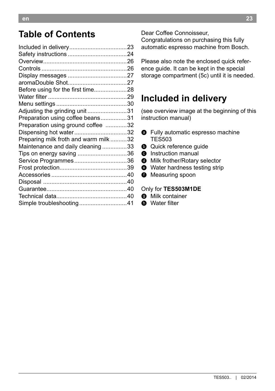 Bosch TES50358DE VeroCafe Latte Kaffeevollautomat Dunkelbraun Silent Evening User Manual | Page 27 / 94