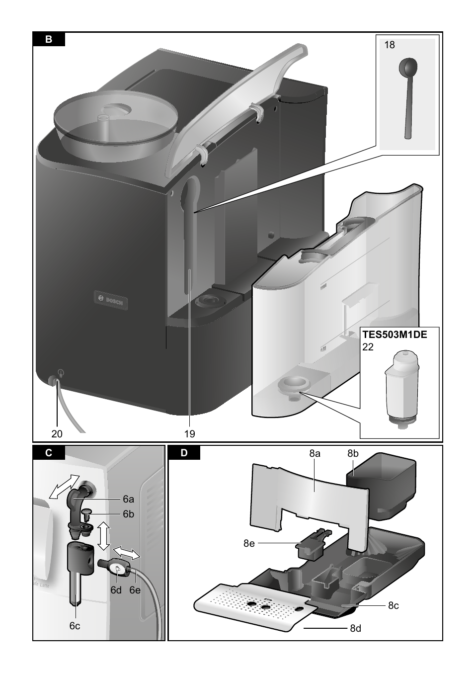 Bosch TES50358DE VeroCafe Latte Kaffeevollautomat Dunkelbraun Silent Evening User Manual | Page 4 / 94