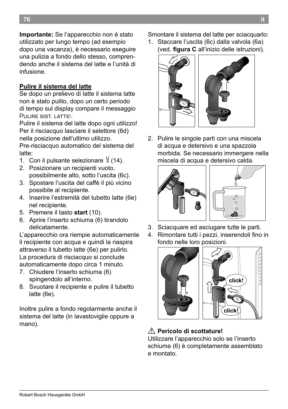 Bosch TES50358DE VeroCafe Latte Kaffeevollautomat Dunkelbraun Silent Evening User Manual | Page 80 / 94