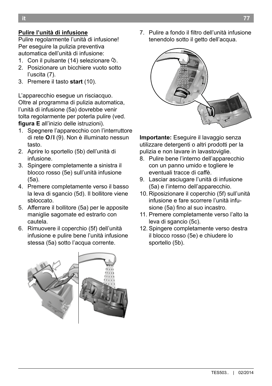 Bosch TES50358DE VeroCafe Latte Kaffeevollautomat Dunkelbraun Silent Evening User Manual | Page 81 / 94