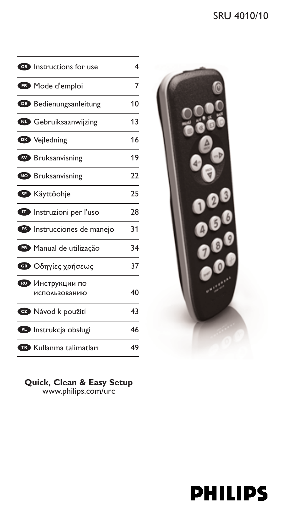 Philips SRU4010 User Manual | 64 pages