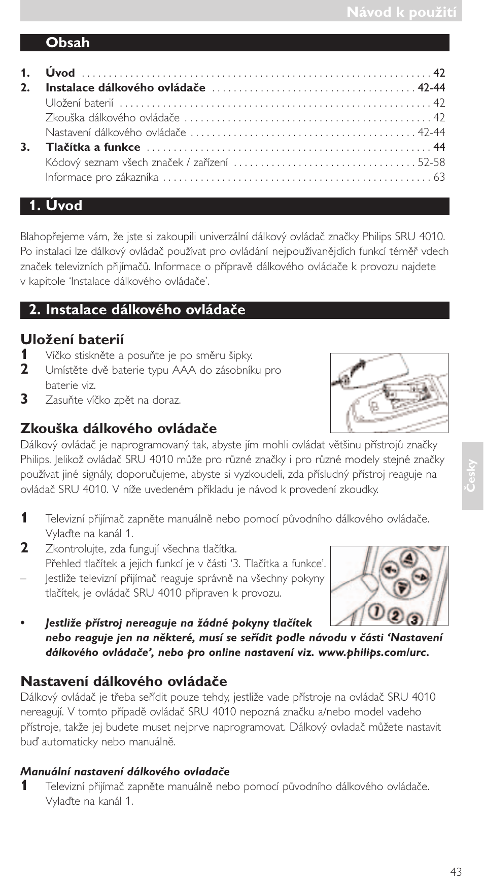 Philips SRU4010 User Manual | Page 43 / 64