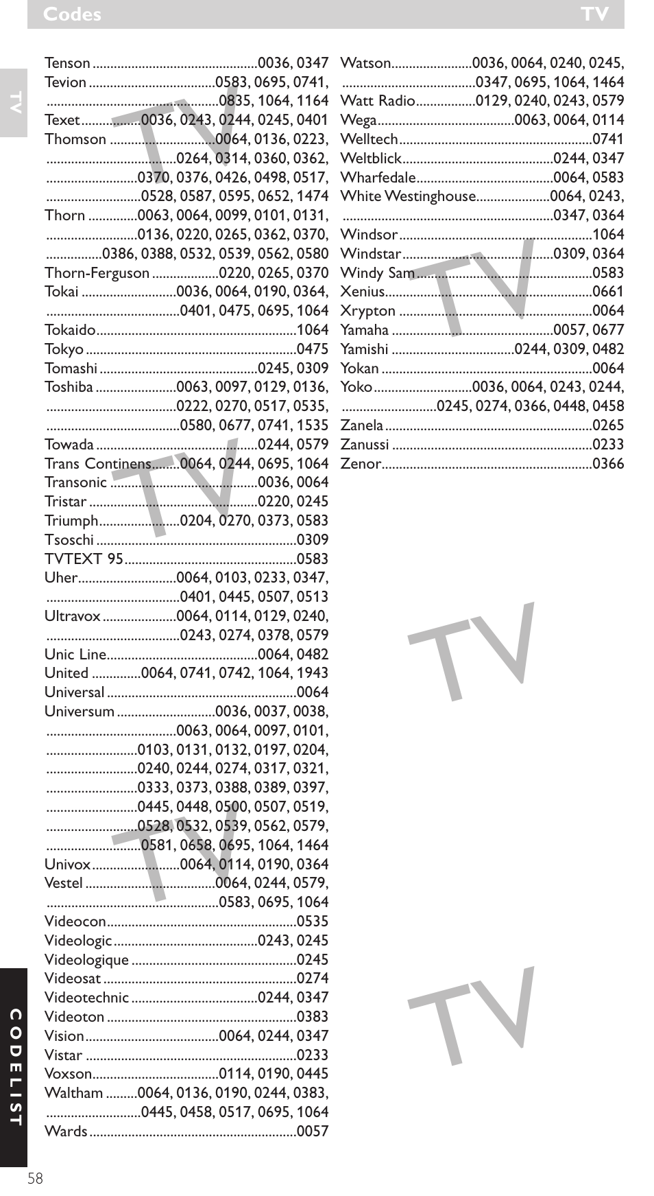 Philips SRU4010 User Manual | Page 58 / 64
