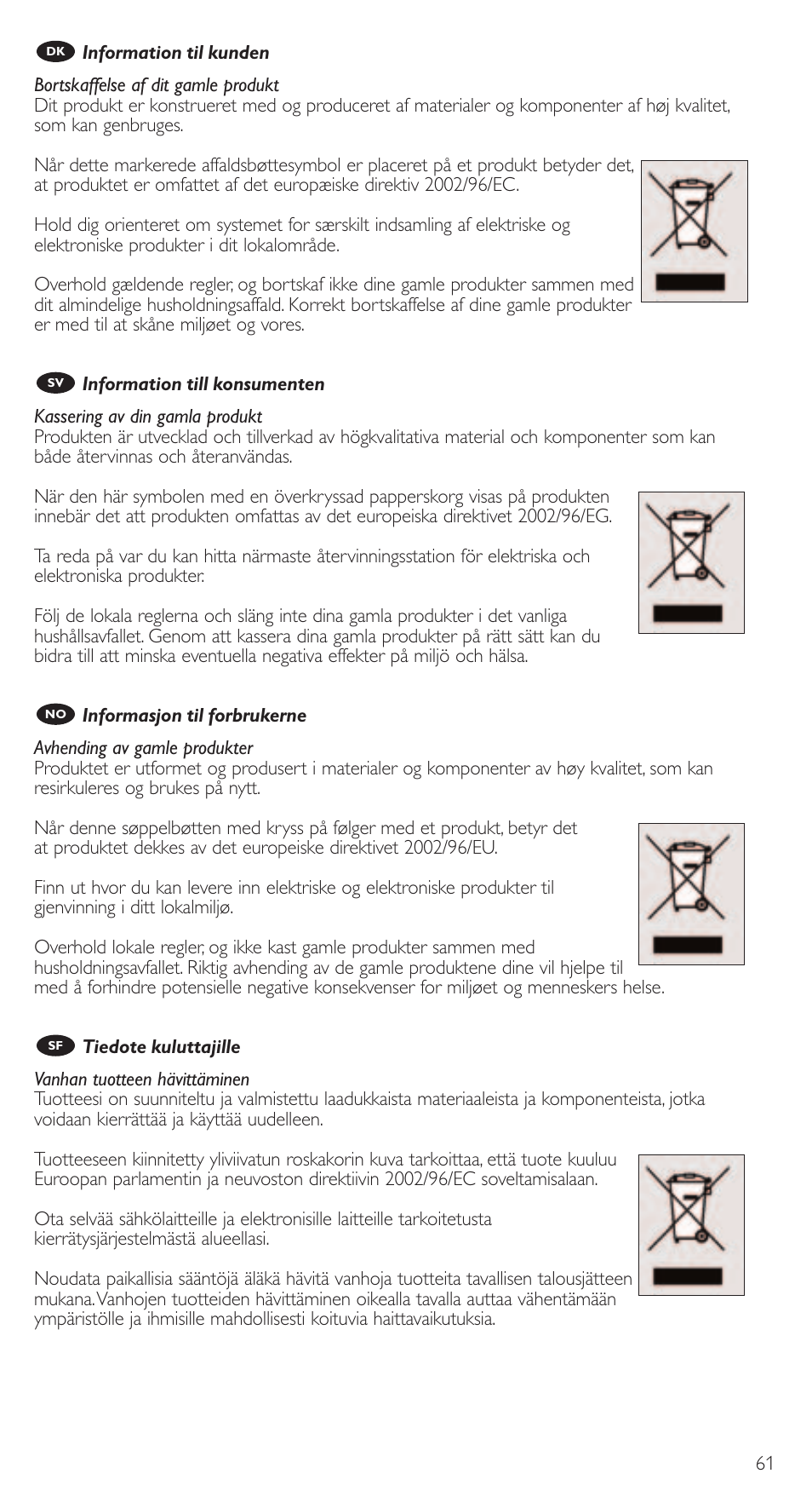 Philips SRU4010 User Manual | Page 61 / 64